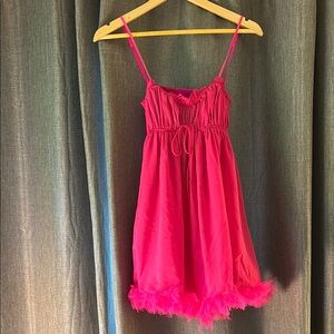 Victoria Secret - For Love And Lemons Pink Chiffon Slip Dress